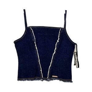 Baby Phat denim womens top sz XL vtg NWT deadstock Y2K Streetwear 90s Hip Hop